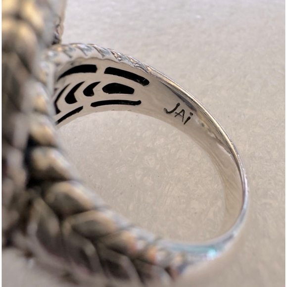 JAI Sterling Silver 925 Heritage Statement Ring, size 6 - Picture 5 of 10